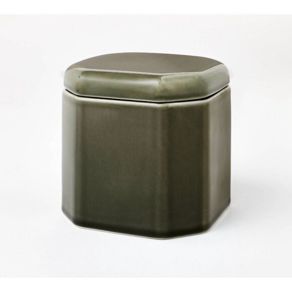 Ceramic Reactive Glaze Box Green - Threshold designed with Studio McGee - New - Picture 1 of 8